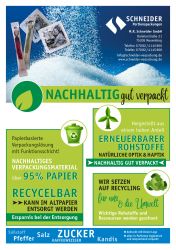 Flyer nachhaltig gut verpackt